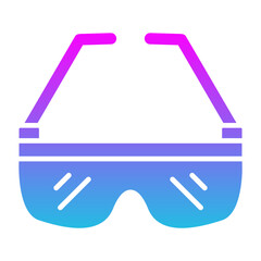 Safety Glasses Glyph Gradient Icon