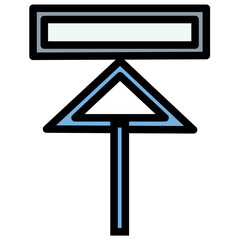 Arrow Expand Colored Line Icon