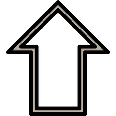 Arrow Up Colored Line Icon