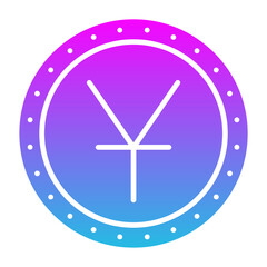 Yuan Glyph Gradient Icon