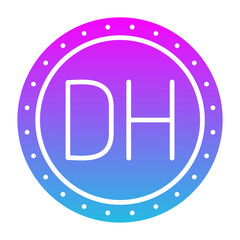 Obraz premium Darham Glyph Gradient Icon