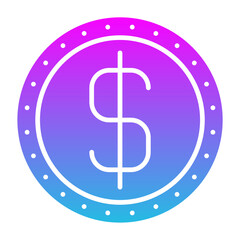 Dollar Glyph Gradient Icon
