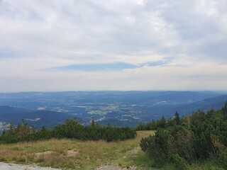 Obraz premium Mountain view of the village