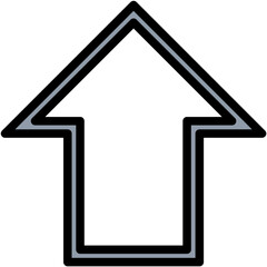 Arrow Up Colored Line Icon