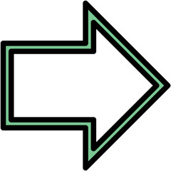 Forward Arrow Colored Line Icon