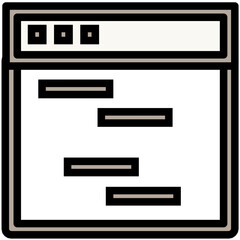 Website Organizing Colored Line Icon