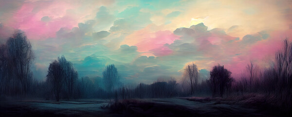 soft pastel background landscape fluffy