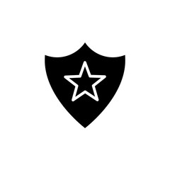 Shield with star..Shield icon