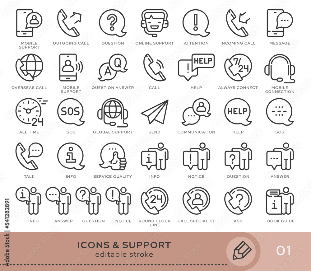 Aufkleber set of conceptual icons. vector icons in flat linear style for web sites, applications and other gra