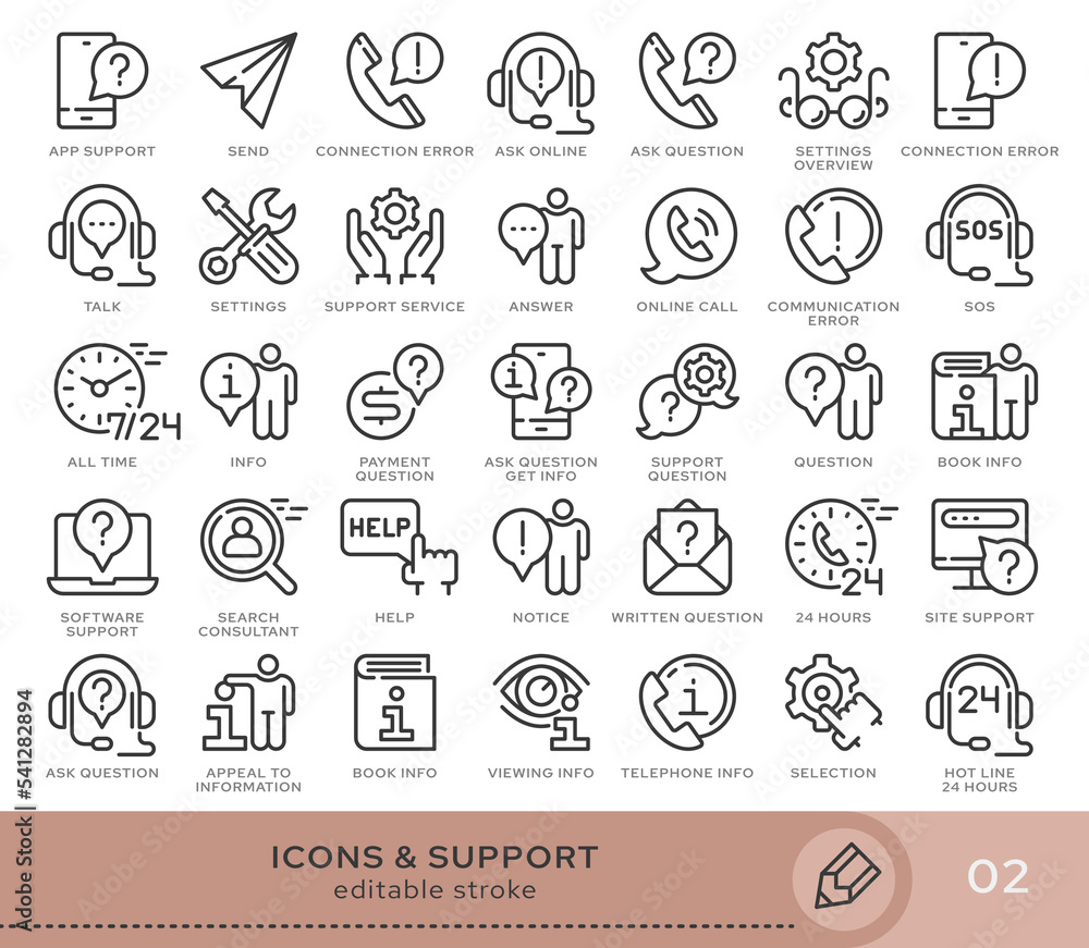 Aufkleber set of conceptual icons. vector icons in flat linear style for web sites, applications and other gra