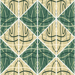 Arabic style mosaic seamless pattern. Decorative abstract lines ornament.
