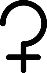 Ceres astrology symbol minimal with no background.