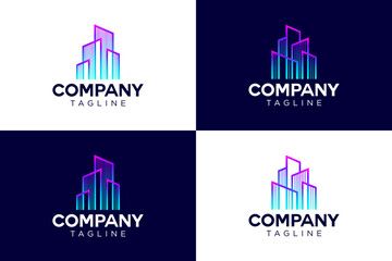 Real Estate Neon City Logo