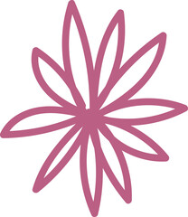 Pink flower shape illustration