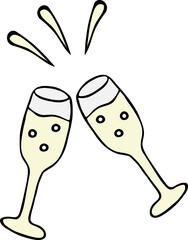 Two glasses of sparkle wine