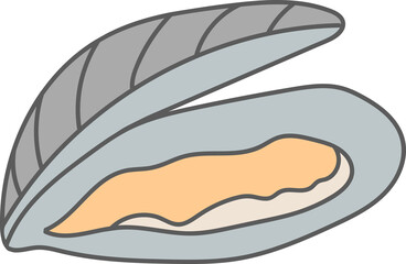 Mussel handdrawn illustration