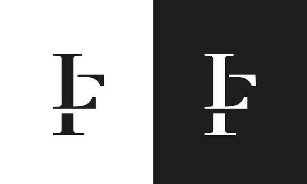 LF, FL initial letters monogram logo concept