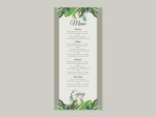 exotic floral tropical wedding invitation card