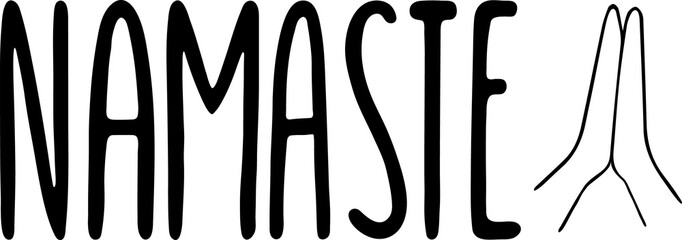 Namaste lettering illustration