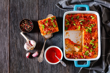 Riced Cauliflower Breakfast Bake, top view