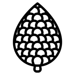 pine cone line icon