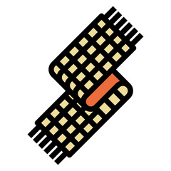 scarf filled color line