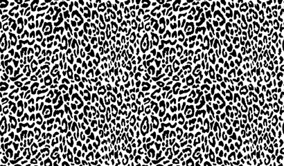 Leopard pattern - Black and white - Seamless background - 541290674