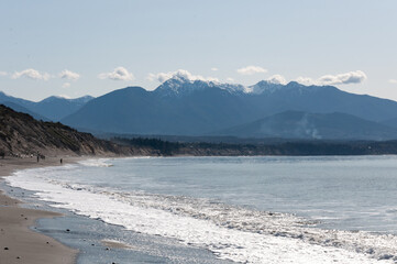 Puget Sound, Olimpic mountains and Dungeness Spit, Olympic Peninsula, USA