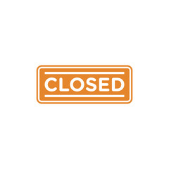 Closed Sign for Store Icon Template
