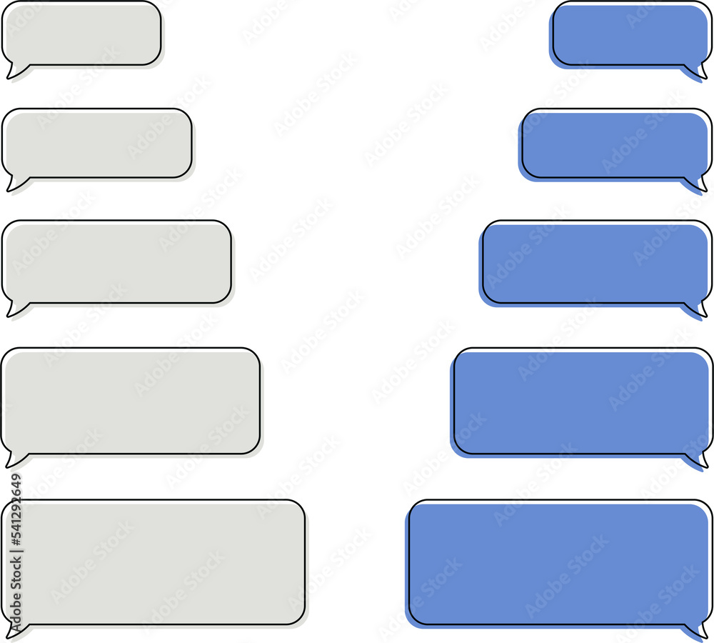 Poster message bubbles icons for chat. message bubbles design template for messenger chat. illustration