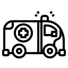 ambulance line icon