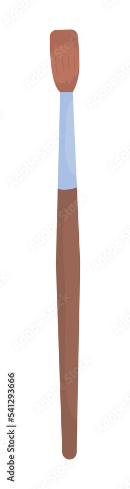 Poster brush semi flat color vector object. paint applicator. editable element. full sized item on white. d
