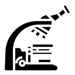 microscope glyph icon
