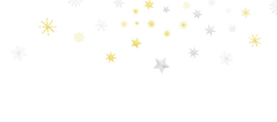 Fototapeta premium new year pattern. Christmas theme, golden openwork shiny snowflakes, star, 3D rendering.