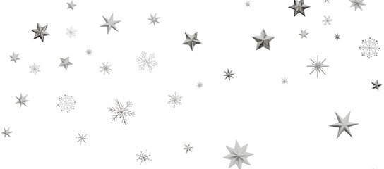 Winter christmas sky with falling snow