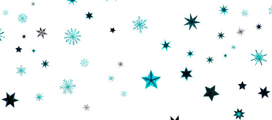 Winter christmas sky with falling snow