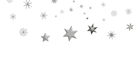 Winter christmas sky with falling snow