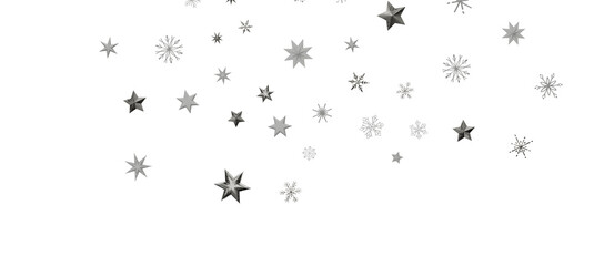 new year pattern. Christmas theme, golden openwork shiny snowflakes, star, 3D rendering.