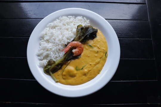 Vatap&aacute;, brazilian food, paraense, rice, shrimp