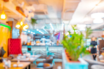 Blurred holiday background. Bokeh background of Christmas garlands. Beautiful New Year's home interior decorations.