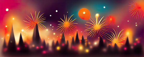 Neujahr Sylvester Hintergrund Banner, Illustration