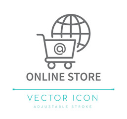 Online Store Line Icon