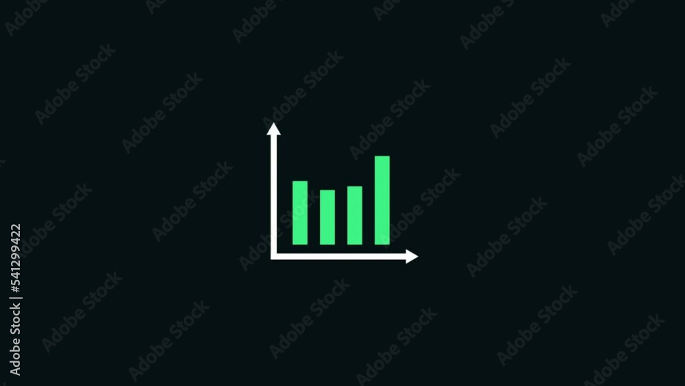 Poster graph icon animation.4k motion animation,