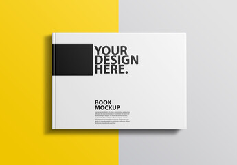 Album Book Mockup with Hard Cover