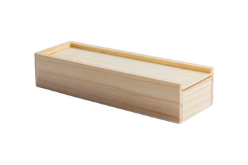 Wooden box isolated on white