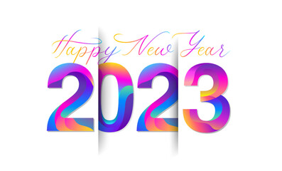 happy new year 2023 poster, banner, website modern design