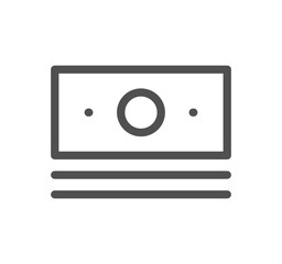 Money and finance icon outline and linear vector.
