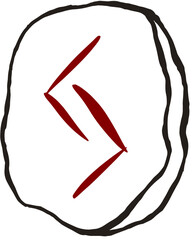 Drawn runes in line art style jera stone rune vector 