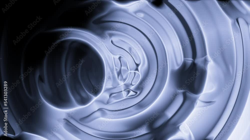 Poster abstract fluid metal texture with flowing bubbles. motion. circular shapes and forms, monochrome.