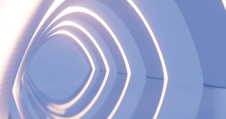 Abstract architecture background arched interior 3d render